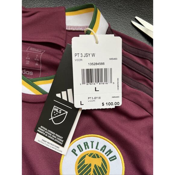 Adidas Women’s 2024 Portland Timbers Archive MLS Jersey Size Large NEW - Picture 10 of 11